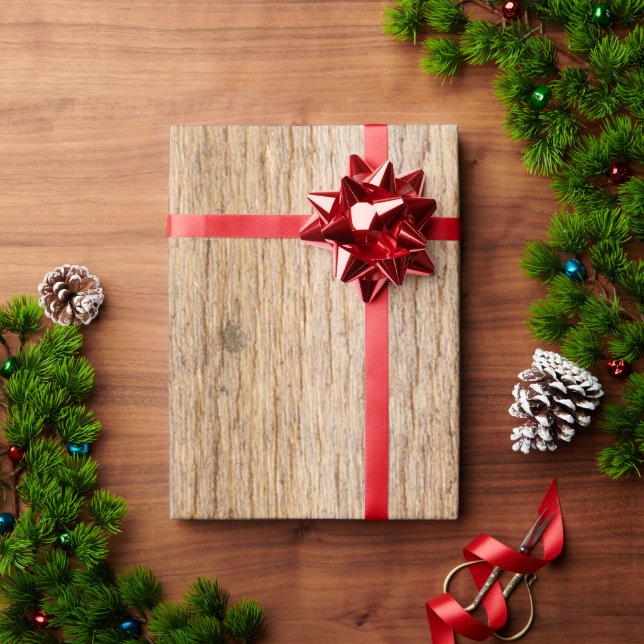 Rustic Wood Western Country Cowboy Christmas Wrapping Paper (Holiday Gift)