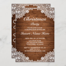 Rustic Wood & White Lace Christmas Party