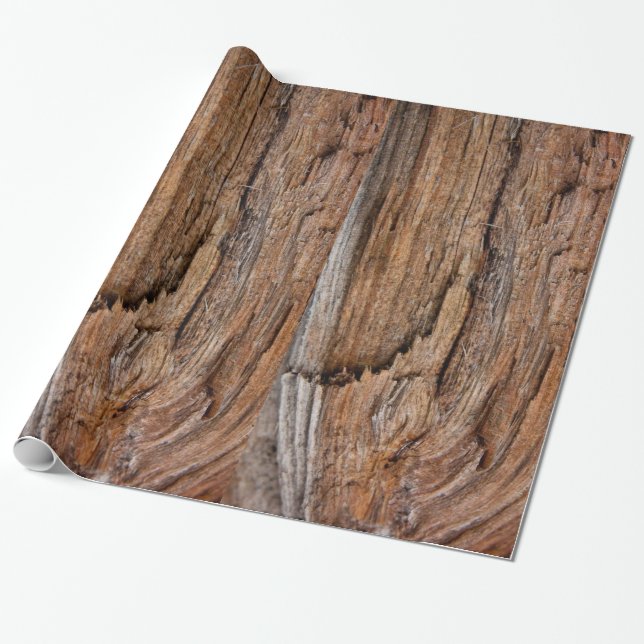 Rustic wood wrapping paper (Unrolled)