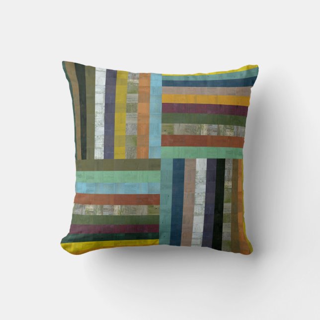 Rustic Wooden Abstract ll Cushion (Front)