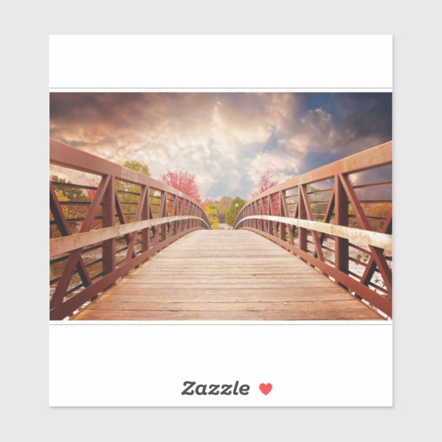 Rustic Wooden Bridge in the Country (Sheet)