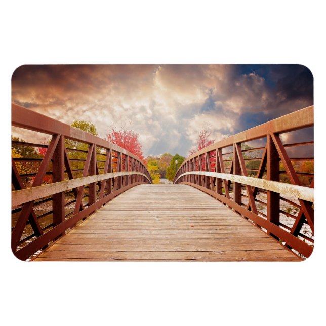 Rustic Wooden Bridge in the Country Magnet (Horizontal)