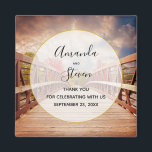Rustic Wooden Bridge in the Country Wedding Magnet<br><div class="desc">Wedding thank you magnets with a scenic photograph. A wooden bridge leading towards a pathway surrounded by forest trees changing colour.</div>