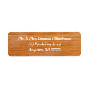 Rustic Wooden Custom Return Address Label