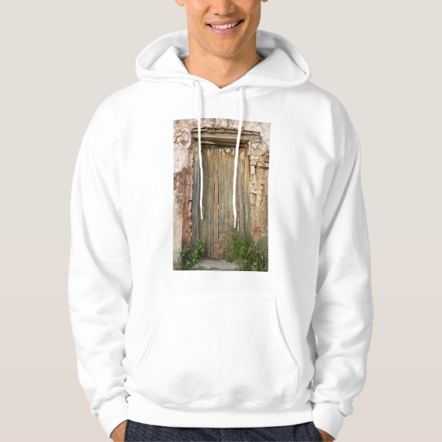 Rustic Wooden Doorway In Mexico Hoodie (Front)