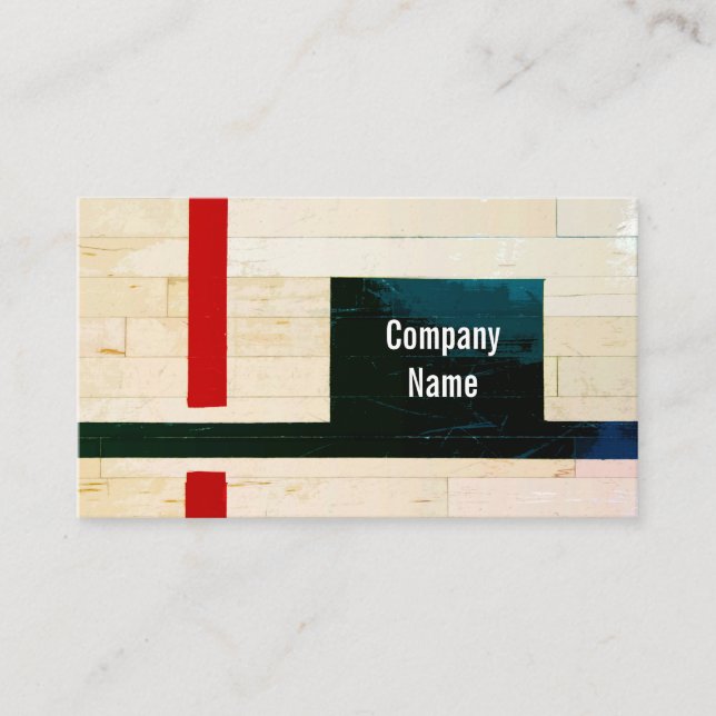 Rustic Wooden Floor Lines and Markings Business Card (Front)