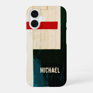 Rustic Wooden Floor Lines and Markings iPhone 16 Case