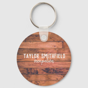 Rustic Wooden Key Ring
