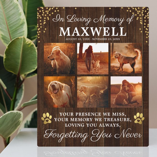 Rustic Wooden Memorial Dog Plaque (Creator Uploaded)