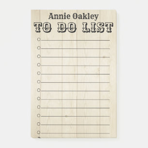 Rustic Wooden Personalised To Do List Post-It Note