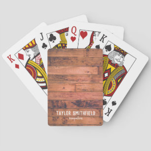 Rustic Wooden Playing Cards