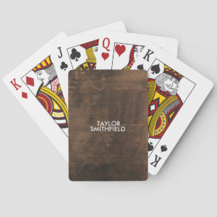 RUSTIC WOODEN PLAYING CARDS