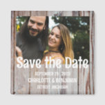 Rustic Wooden Wedding Save the Date Photo Magnet<br><div class="desc">Rustic Wooden Wedding Save the Date Photo magnet is a perfect unique design for your guests for wedding theme like rustic .It features wooden background , template for photo & text . Please click on the personalise button to customise it with your text & photo.Kindly visit my store " loveyouart"...</div>