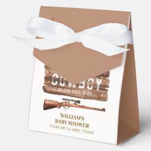 Rustic Wooden Wild West Cowboy Gun Baby Shower Favour Box