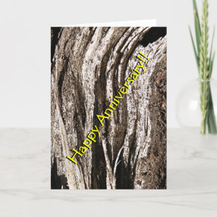 Rustic Woodgrain Anniversary Card