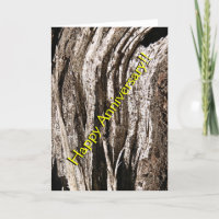 Rustic Woodgrain Anniversary Card