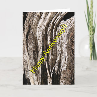 Rustic Woodgrain Anniversary Card