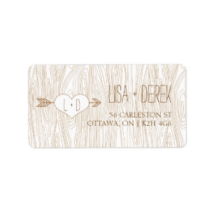 Rustic Woodgrain Wedding labels