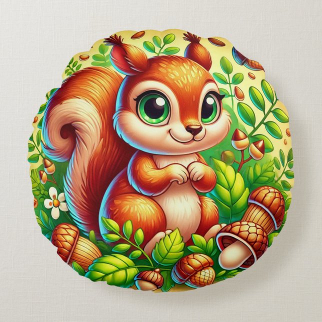 🛋️ Rustic Woodland Accent For Nature Fans 🌿 Round Cushion (Front)