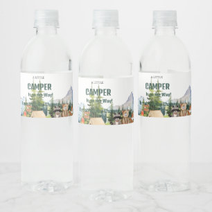 Rustic Woodland Animal Baby shower Welcome Sign Water Bottle Label