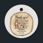 Rustic woodland animals forest friends birthday favour tags<br><div class="desc">For more advanced customisation of this design,  simply select the "Customise It" button above!</div>