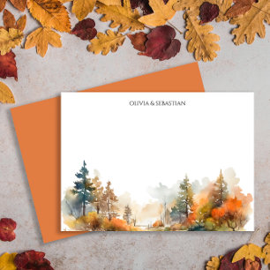 Rustic Woodland Autumn Forest Card