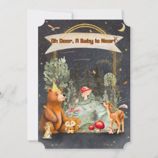 Rustic Woodland Baby Shower Invitation