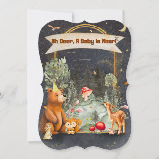Rustic Woodland Baby Shower Invitation