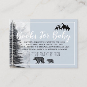 Rustic Woodland Bears Baby Shower By Mail Enclosure Card