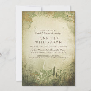 Rustic Woodland Bridal Shower Invitation