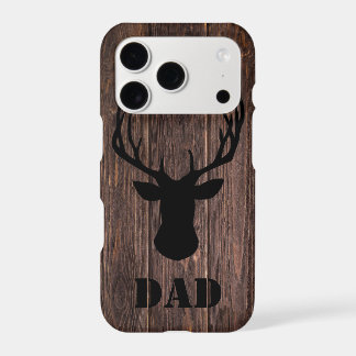 Rustic Woodland Buck Wood Pattern Dad