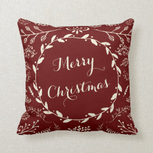 Rustic Woodland Christmas Holiday Bendel Cushion