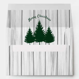 Rustic Woodland Christmas Photo Envelope