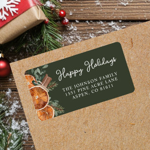 Rustic Woodland Christmas Return Address Label