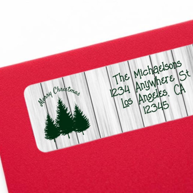 Rustic Woodland Christmas Return Address Label (Creator Uploaded)