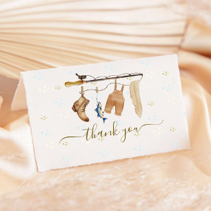 Rustic Woodland Clothesline Fishing Baby Thank You
