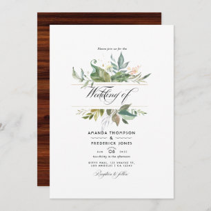 Rustic Woodland Country Barn Wedding Photo Invitation