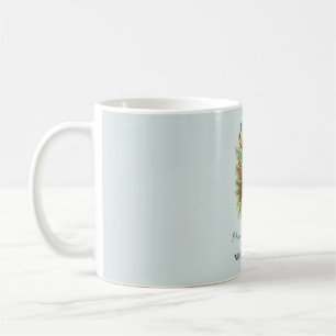 Rustic Woodland Deer Head with Winter Foliage - Coffee Mug