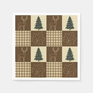 Rustic Woodland Deer Vintage Cabincore Forest Napkin