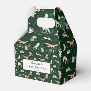 Rustic Woodland Forest Animals Baby Shower Favour Box