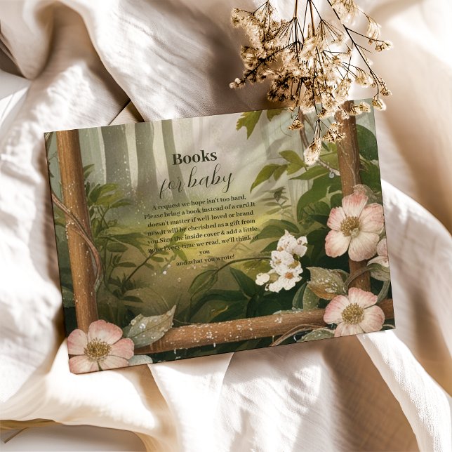 Rustic Woodland Forest Books for Baby Enclosure Card (Creator Uploaded)