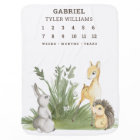 Rustic Woodland Forest Cute Animals Milestone
