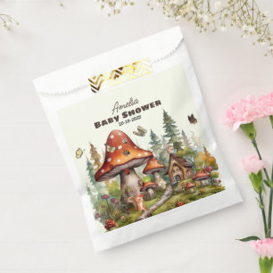 Rustic Woodland Forest Mushroom Baby Shower Fall Favour Bag