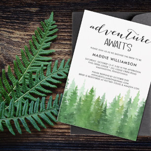 Rustic Woodland Forest Woodland Bridal Shower Invitation
