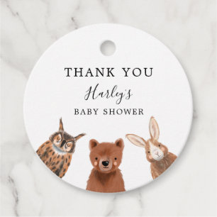 Rustic Woodland Gender Neutral Baby Shower  Favour Tags