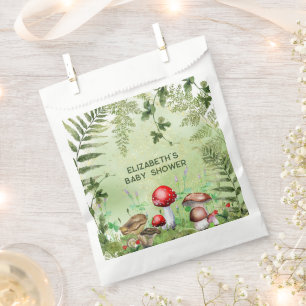 Rustic Woodland Greenery Mushrooms Fungi Ferns Favour Bag