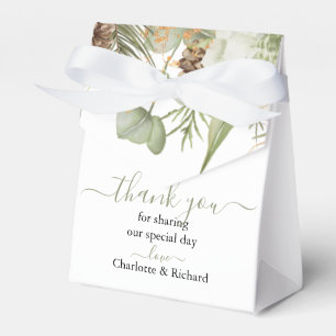 Rustic Woodland Greenery & Pinecones Wedding  Favour Box
