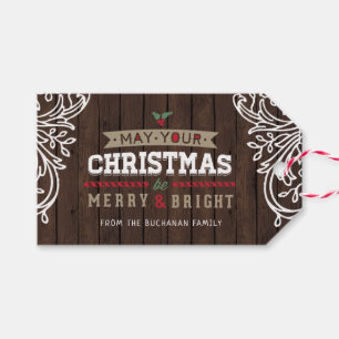 Rustic Woodland Holiday Gift Tag