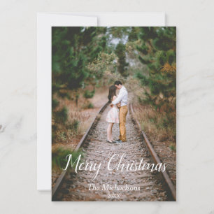 Rustic Woodland Merry Christmas Holiday Card
