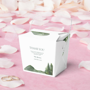 Rustic Woodland Mountain Forest Pine Wedding Thank Favour Box